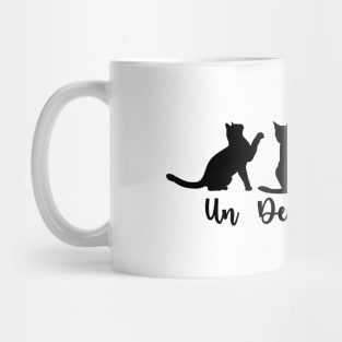 Un Deux Trois Cat Tshirt,Cat Tee, Gifts for Cat Lovers, Cat Lady Gift Mug